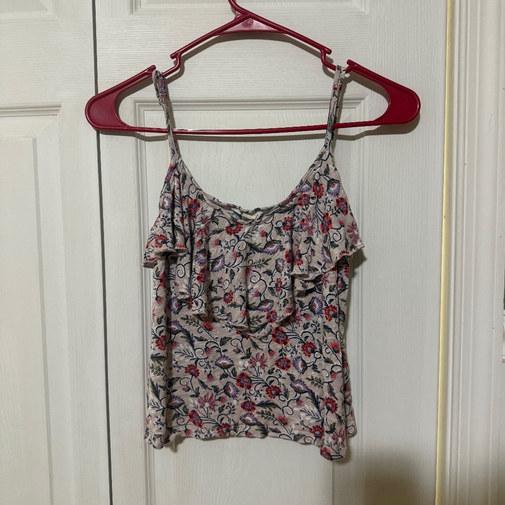 Floral Spaghetti Crop Top